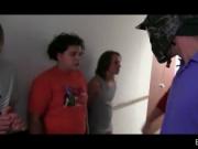 College gay hazing on the dorm room hallways