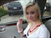 Skinny teen Maddy Rose banged in the car