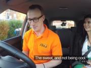 Driving school test end with fuck in public