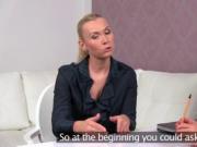 Crazy gal had lesbian sex on casting
