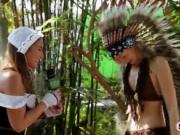 Blonde hoe Keely Jones enjoys hardcore threesome with a