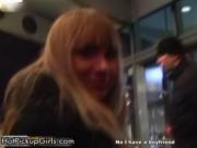 Cute blonde gets talked into sex in a mall by HotPickup