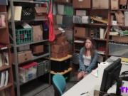 Thief Brooke Bliss Gets Roughly Pounded In Office