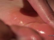 Lesbian gets feet an nipples massaged