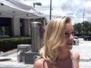 Perfect ass blonde fucking in public