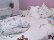 Lesbian pussy insertion Sleeping at your crony's house