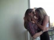 Lesbo MILF rubbing teen soft cunt