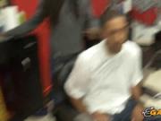Suspect at barbershop is subjected and fucked hard by c