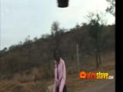 African bitch sucks the dick of her boss for food