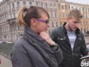 Big dick visits a nerd's pussy