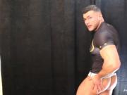 Muscled Lycra man temptation