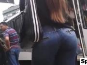 Bubble Butt In Tight Jeans