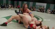 Lesbian sluts fight in dirty wrestling video face sitti