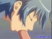 Redhead futagirl gangbanged by some pervs