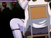 Lascive anime slut gets gangbanged