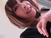 Asian teen cutie gets nipples teased in close-up