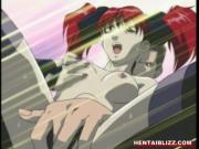 Roped hentai gets hard punishment