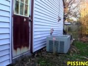 Hot group of twinks splashing their piss out of their d