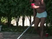 Five sexy gay studs fucking and sucking in pool 1 by Fi