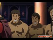 Hentai Queen with bigboobs brutally gangbang by bandits