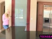 Teen couple enjoys having sex with MILF Natasha Von Jam