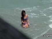 Bigtit bikini gf plays with pussy