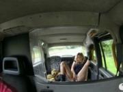 Big tits customer screwed up in the taxi for a free far