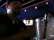 Sexy brunette babe gets horny rubbing her pussy by Xpos