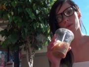 Tattooed latina in glasses gets tits played with in POV