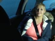 Amateur fucked from behind in taxi
