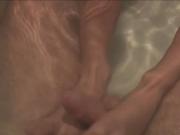 Wet doll Sasha giving blowjob and footjob in bathtub