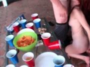 College orgy party with naked sluts drinking and fuckin