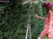 Lovely girl showing her sexy butt