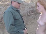 Red hair babe slammed by nasty BP agent