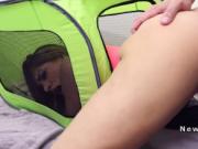 Stunning blonde gets first time anal