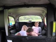 Tiny tits blonde bangs in fake taxi