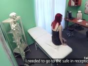 Redhead fucks in hospital office