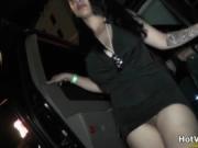 Gorgeous group of sex in a limo, two horny girls are su