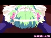Hentai babe with green hair
