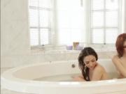 Cassie and Bree enjoys hot lesbian sex in the bath room