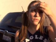 Teen student rides mature dick