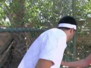 Sexy teen babe Rose Red gets fucked at the tennis court