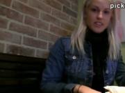 Pretty Eurobabe Beata pounded in coffee shop's toilet f