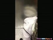 Teen Sucks Cock In An Elevator