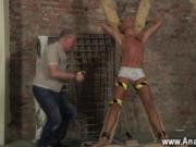 Gay XXX He's trussed up to the cross in just his under