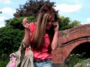 Horny UK slut gets seduced into sucking big cock by Por