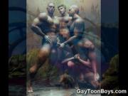 3D Muscled Gay Army Boys!