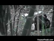 Horny hot couple enjoy fucking outdoor in the woods 1 b