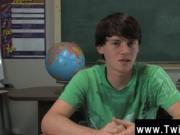 Nude men Jeremy Sommers is seated at a desk and an inte