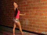 Stunning busty brunette fuck POV
